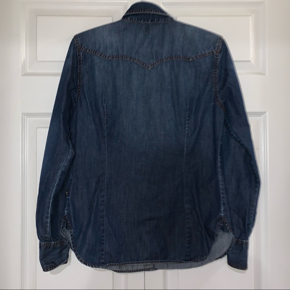 SOLD - GUC True Religion Button Up Denim Shirt - Picture 5 of 9
